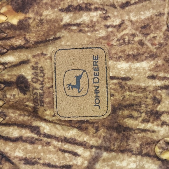 John Deere Mossy Oak Breakup Camouflage Fleece Lined Thinsulate Gloves Size XL - Picture 5 of 9